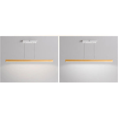 Modern Simple Log Long Strip Island Light LED Chandelier