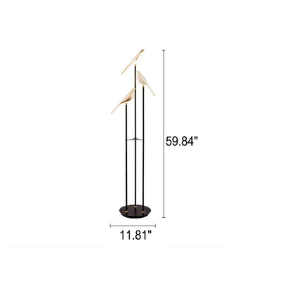 Nordic Creative Magpie Decorative 3-Light LED Standing Floor Lamp