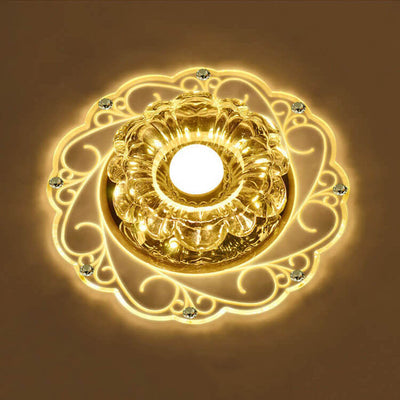 Modern Creative Flower Round LED Flush Mount Ceiling Light