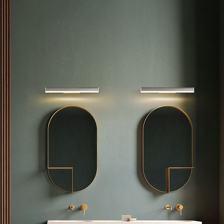 Modern Minimalist Aluminum Rectangular Strip LED Vanity Light Mirror Front Wall Sconce Lamp For Bathroom