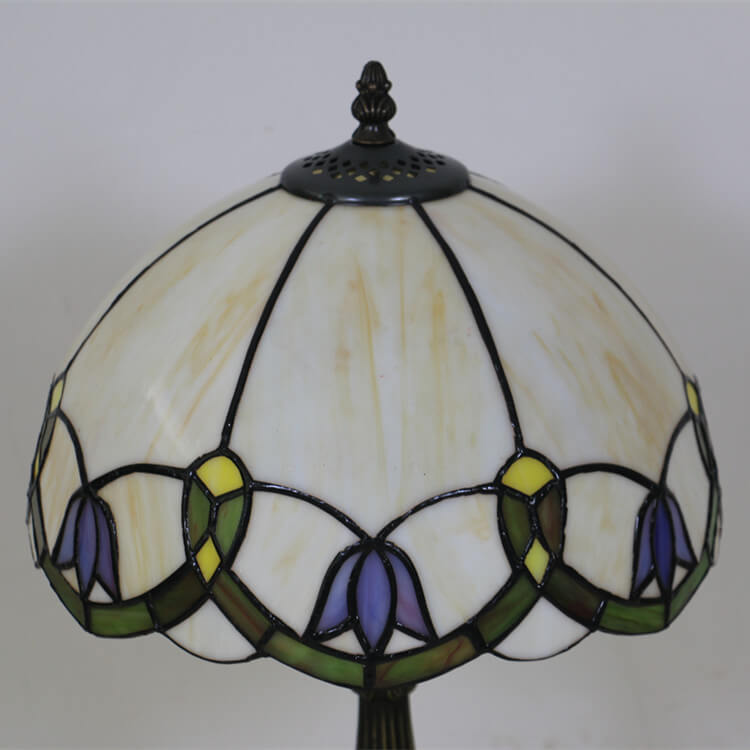 European Vintage Tiffany Flora 1-Light Table Lamp