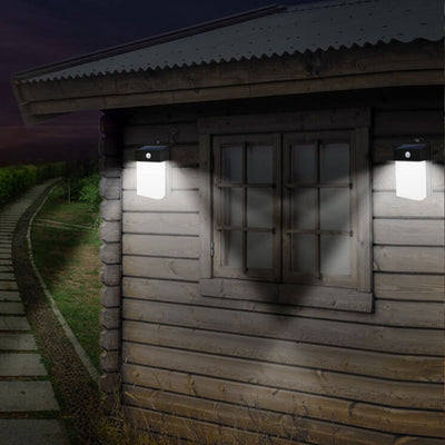 Lampe murale à détecteur solaire LED carrée pour jardin extérieur 