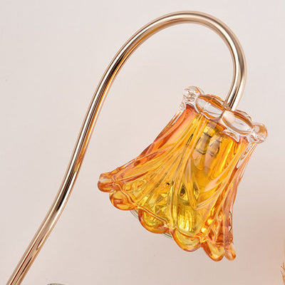 Lampe de table à une lumière Nordic Classical Bellflower en cire fondue 