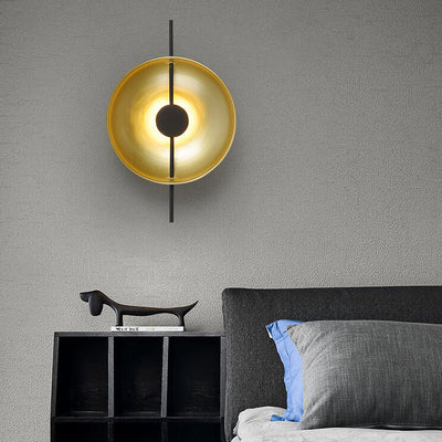 Nordic Creative Round Disc Long Pole LED Wall Sconce Lamp