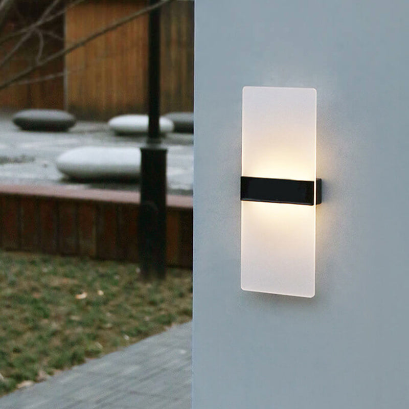 Courtyard Wasserdicht Acryl LED Solar Wandleuchte Lampe Außenleuchte 