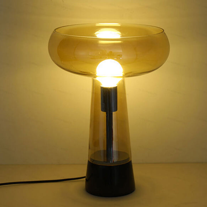 Lampe de table LED en marbre et verre créatif simple 