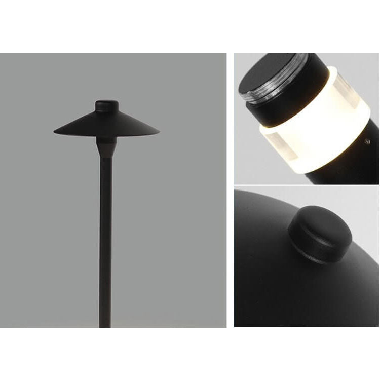 Copper Aluminum Umbrella Design LED Outdoor Lawn Floor Lamp