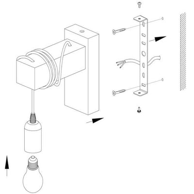 Kunststoff-Lampenschirm 1-Licht-Holzarm-Kugel-Wandleuchte 