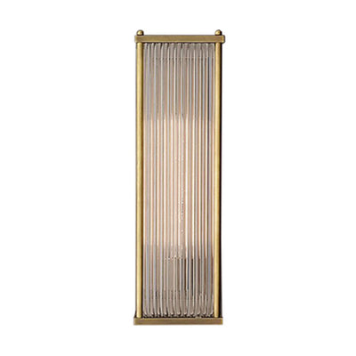 Modern Light Luxury Rectangular Hardware Glass 1-Light Wall Sconce Lamp