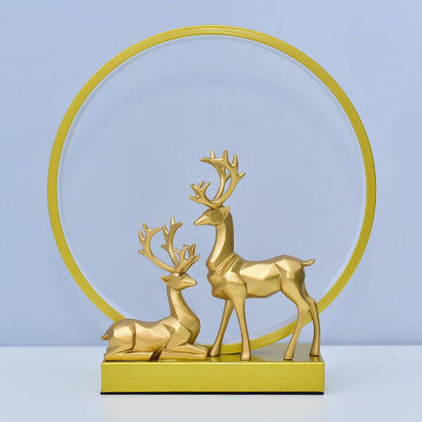 Nordic Creative Circle Deer USB LED Night Light Table Lamp