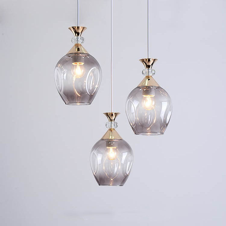 Nordic Gradient Glass Orb 1/3 Light Chandelier