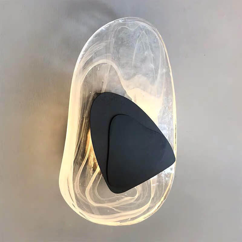 Modern Creative Oval Glass 1-Light LED Wall Sconce Lamp