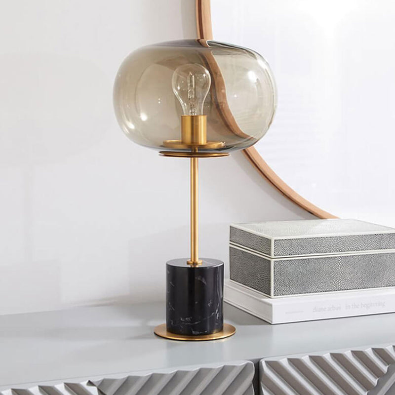 Lampe de table à 1 lumière en boule de verre minimaliste créative nordique 
