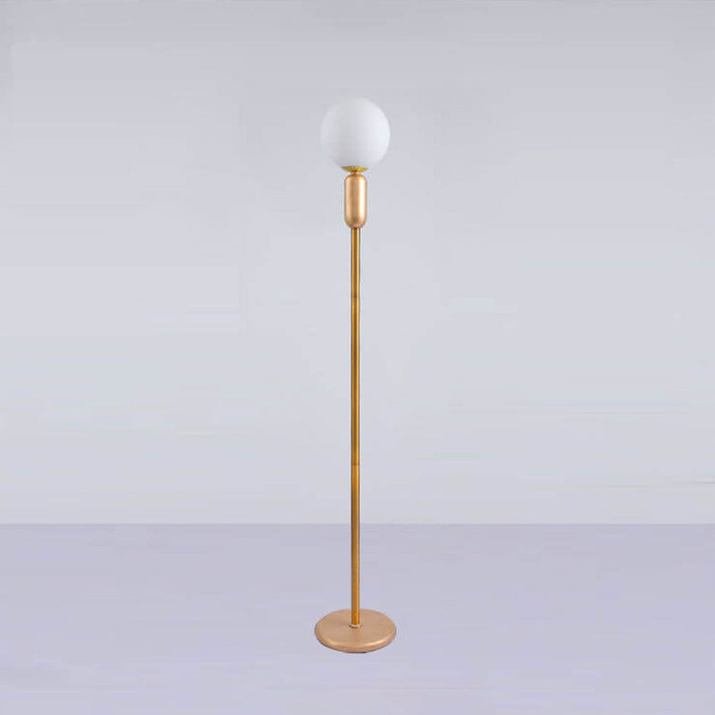 Nordic Minimalist Glass Ball Linear Base LED Standing Floor Lamp