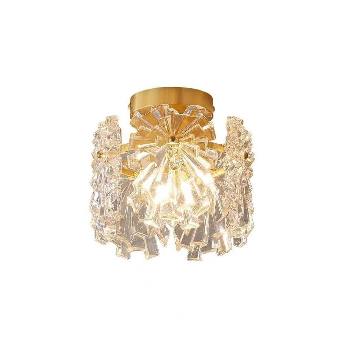 Modern Minimalist Glass 1- Light Flush Mount Ceiling Light