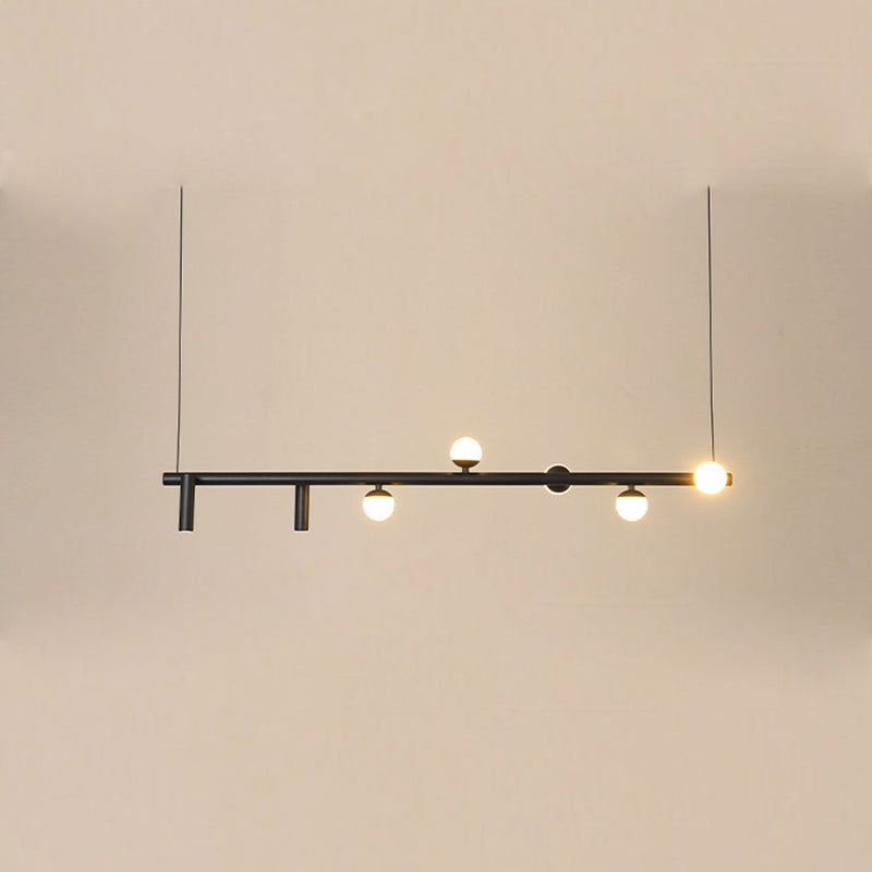 Minimalistischer Island Light Linearer 6/7-Licht-Acryl-Eisen-LED-Kronleuchter 