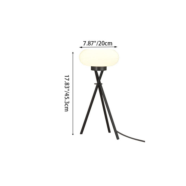Moderne minimalistische runde Stativ-Eisen-Acryl-LED-Tischlampe für das Schlafzimmer 