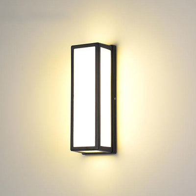 Outdoor Patio Square Pole Aluminum Acrylic LED Waterproof Wall Sconce Lamp