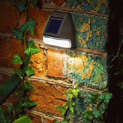 Moderne quadratische Solar-LED-Wasserdicht-Patio-Garten-Wandleuchte aus Kunststoff 