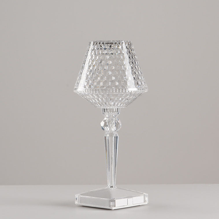 Creative Crystal Wine Glass Acrylic LED Night Light Decorative Table Lamp