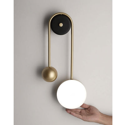 Nordic Luxury Gold U-shaped Iron Acrylic LED Wall Sconce Lamp