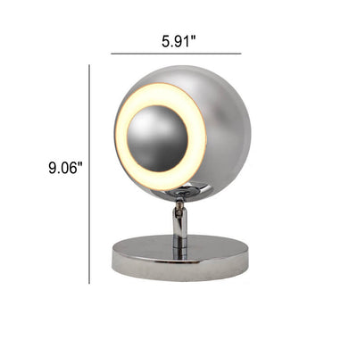 Modern Solid Color Round Ball Iron 1-Light Table Lamp