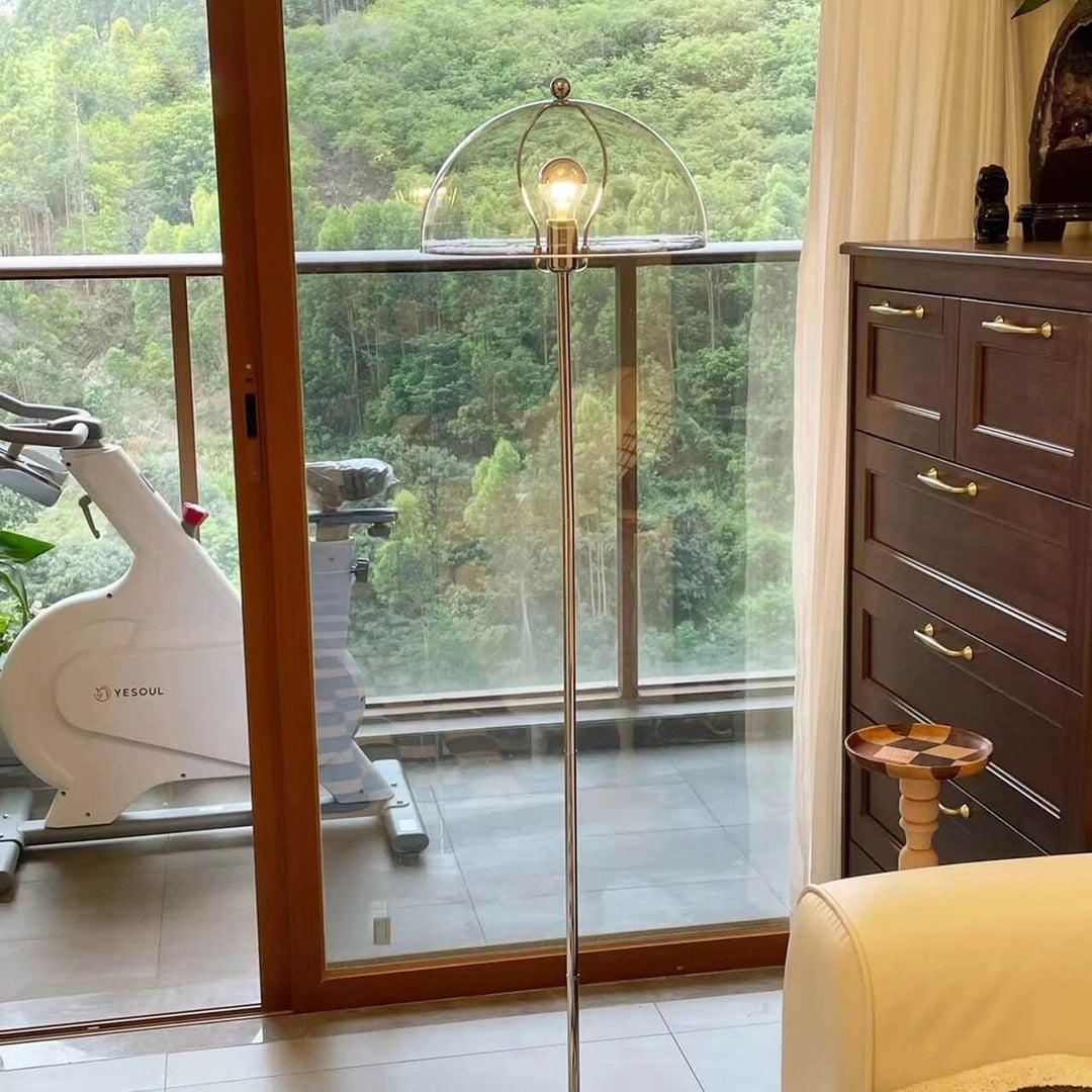 Lámpara de pie de 1 luz con diseño de hongo acrílico retro creativo 
