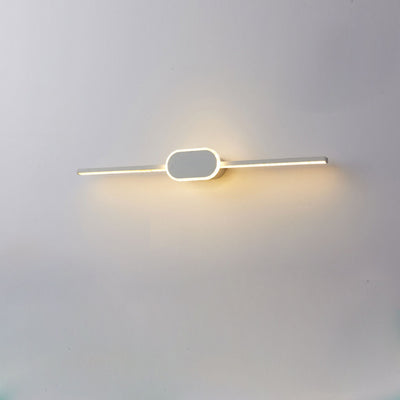 Modern Minimalist Long Strip Oval Base Vanity Light LED Wall Sconce Lamp