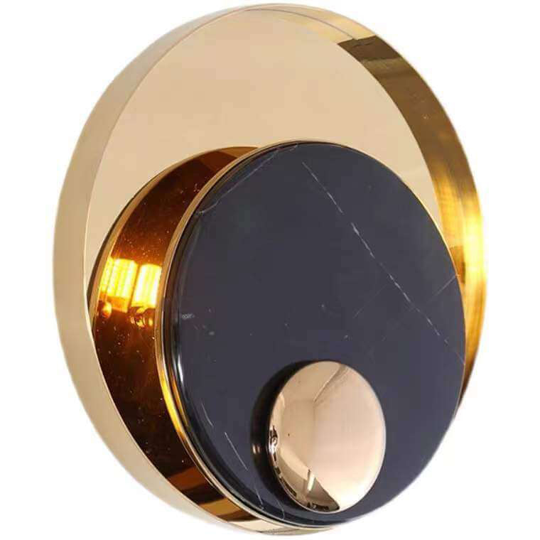 Nordic Luxury Disc Marmor Metall LED Wandleuchte 