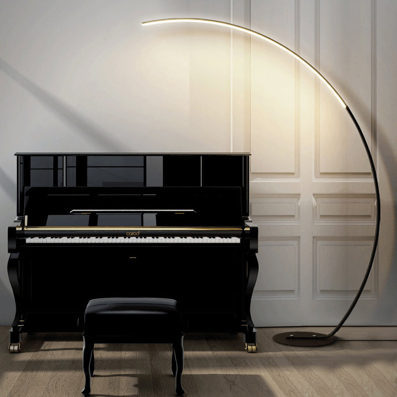 مصباح أرضي LED قائم من الألومنيوم والأكريليك بتصميم عصري بسيط على الطراز الشمالي لمعدات صيد الأسماك 