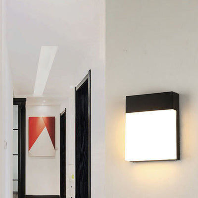 مصباح حائط LED مربع خارجي بسيط من الألومنيوم المضاد للماء 
