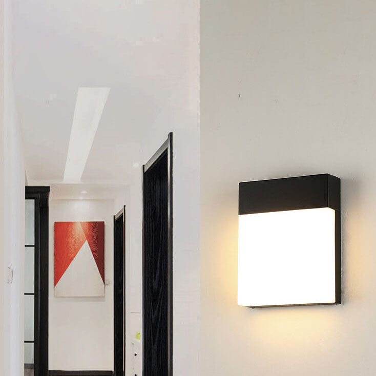 مصباح حائط LED مربع خارجي بسيط من الألومنيوم المضاد للماء 