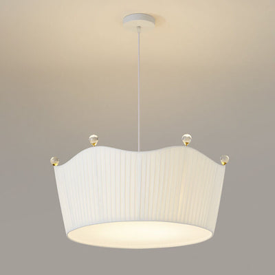Modern Minimalist Creative Crown Hardware Fabric 5-Light Island Light Chandelier