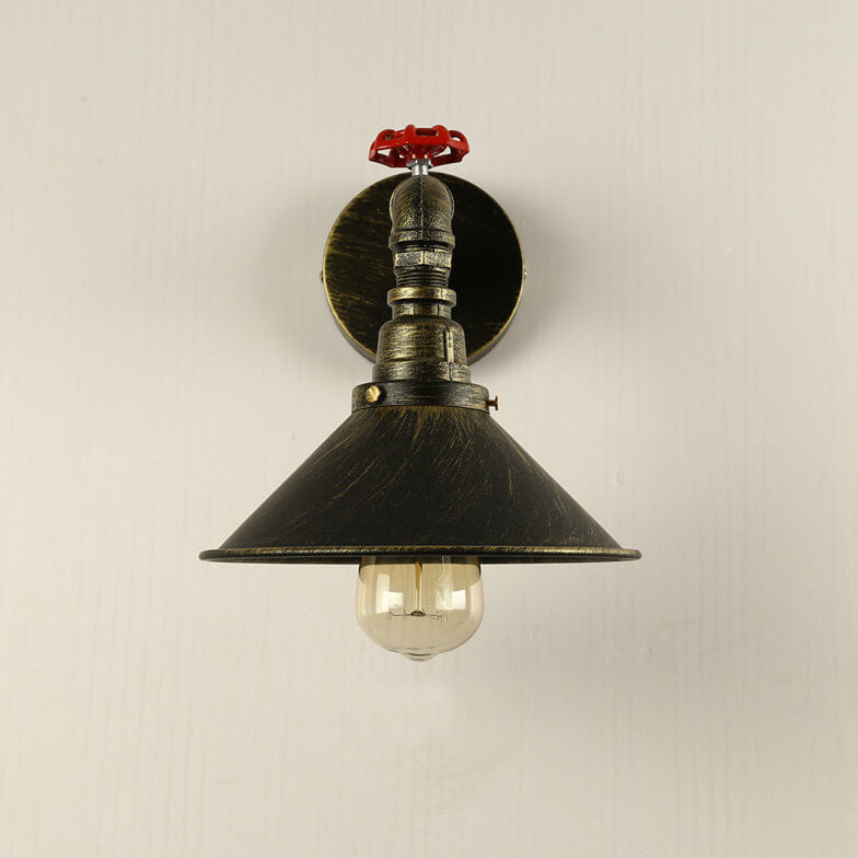 Industrielle Eisen Vintage Wasserhahn Wasserrohr Design 1-Licht Wandleuchte 