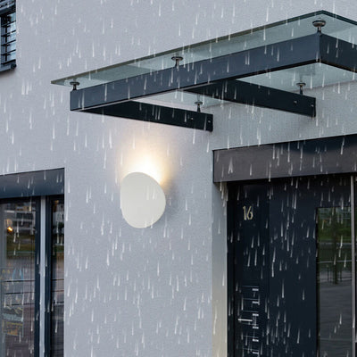 Applique murale minimaliste ronde à 1 lumière LED pour intérieur et extérieur 