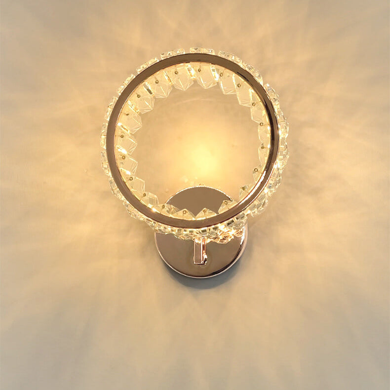 Nordic Light Luxury Crystal Ring LED-Wandleuchte 