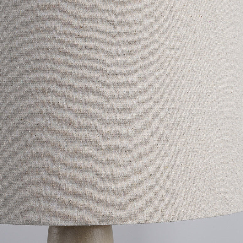 Vintage Minimalist Fabric Cement Base 1-Light Table Lamp