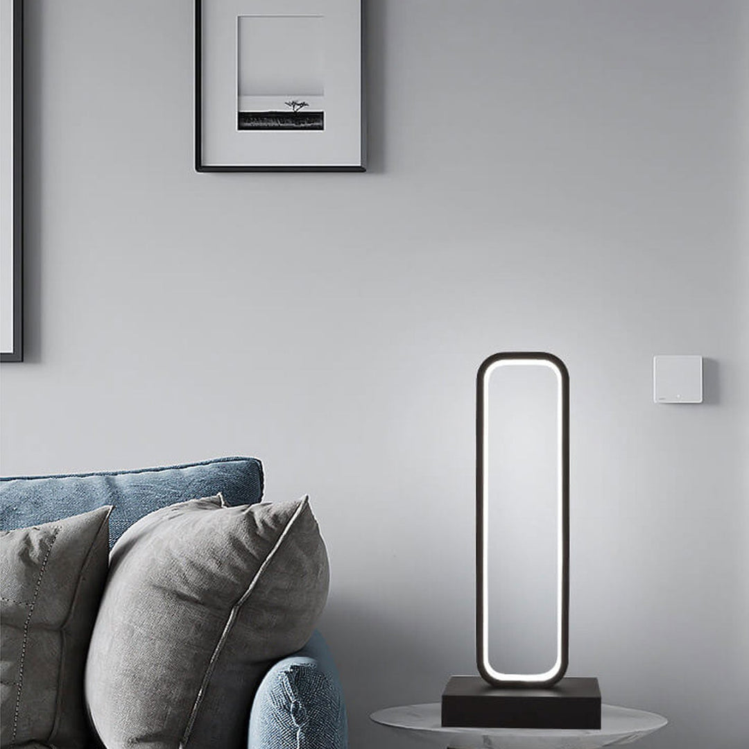 Moderne Minimalistische Ring Aluminium Silikon LED Tischlampe 