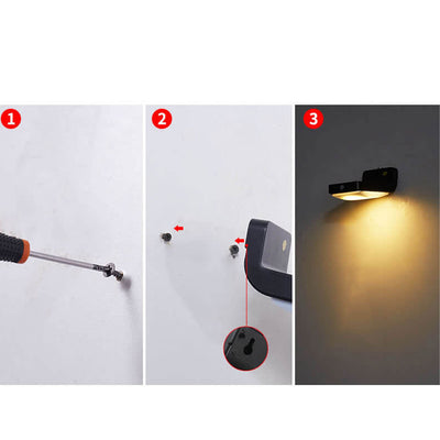 Outdoor Solar Body Sensing LED Wall Sconce Lamp