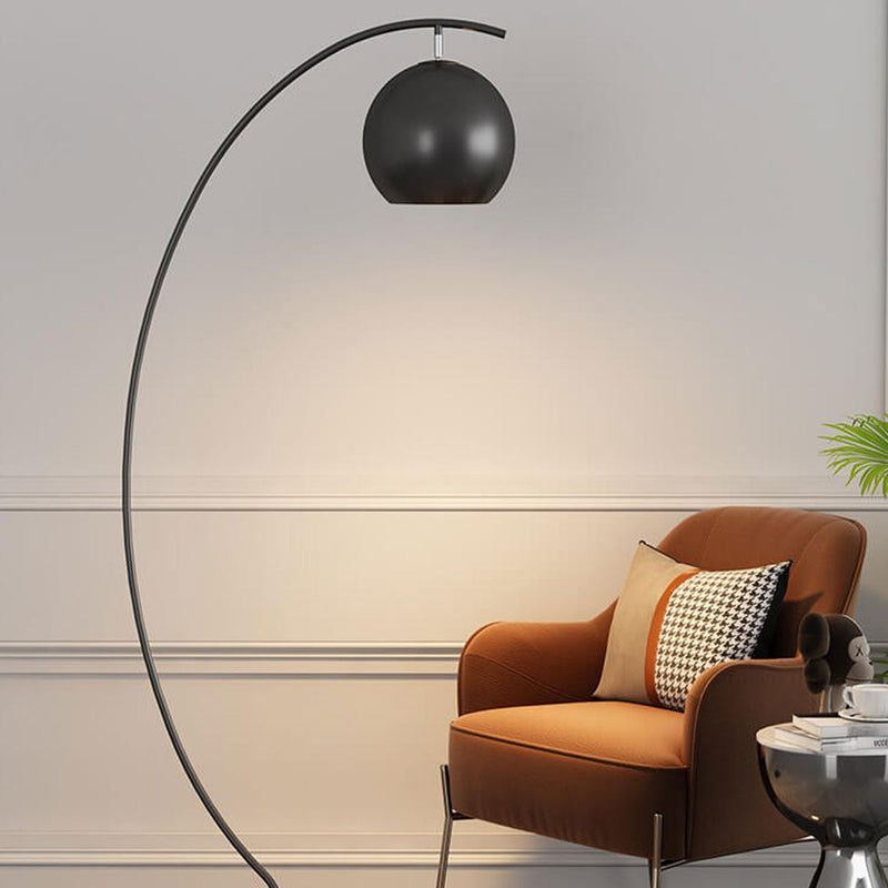 Nordic Minimalist Curved Line Dome 1-Light Standing Floor Lamp