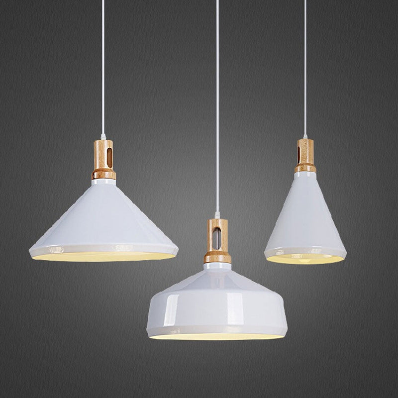 Nordic Simple Solid Aluminum Geometry Tapered 1-Light Pendant Light