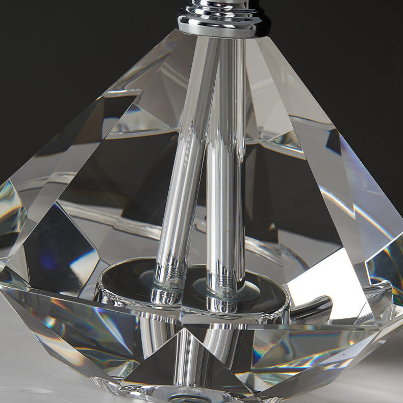 Lampe de table moderne en cristal créatif de luxe léger avec 1 lumière 
