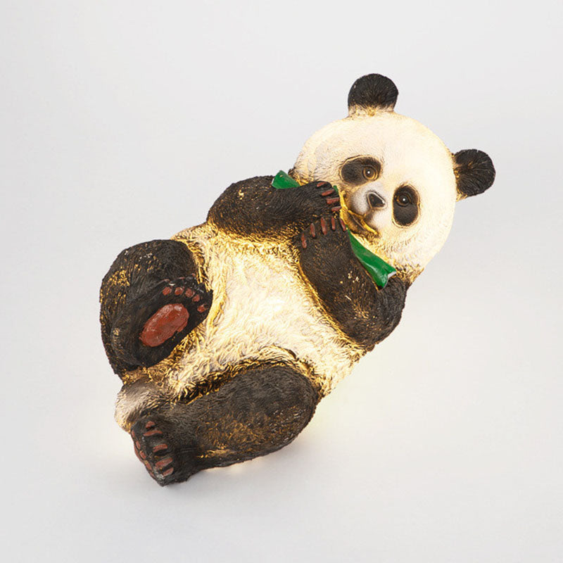 Contemporary Creative Resin Panda Animal Shape LED Lawn Landscape Light For Garden