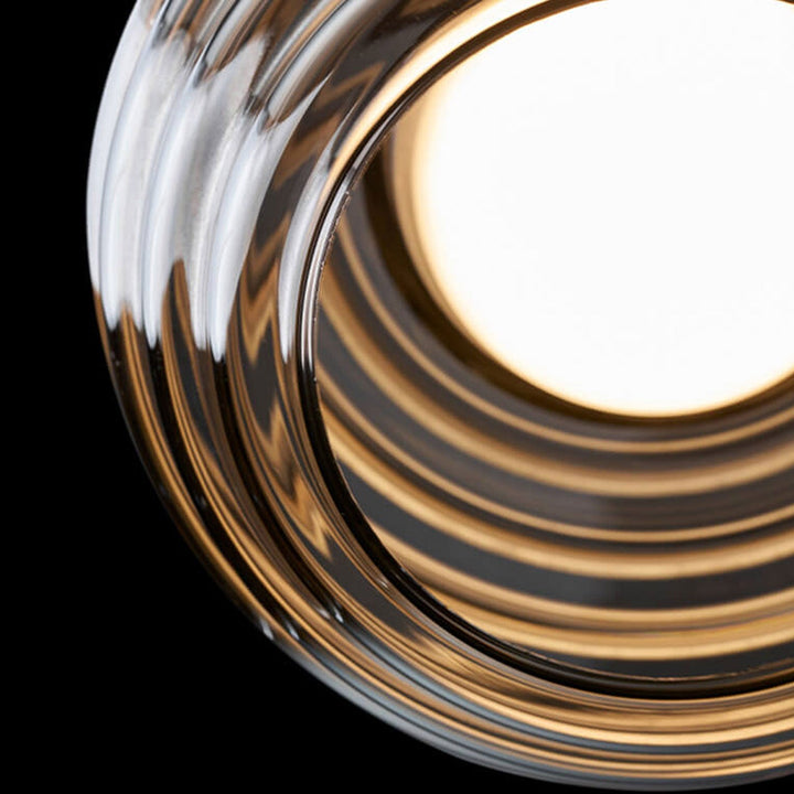 Italienische Minimalistische Wasserwelle Runde Glas Lange Bar Insel Licht 3-Licht Kronleuchter 