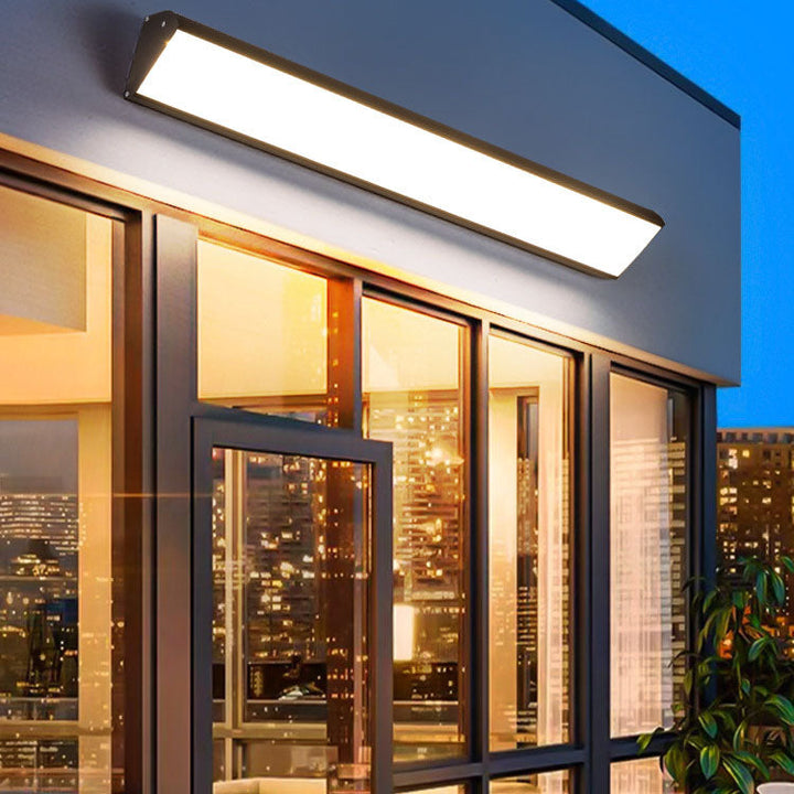 Contemporary Industrial Rectangular Aluminum PC Waterproof LED Wall Sconce Lamp For Outdoor Patio