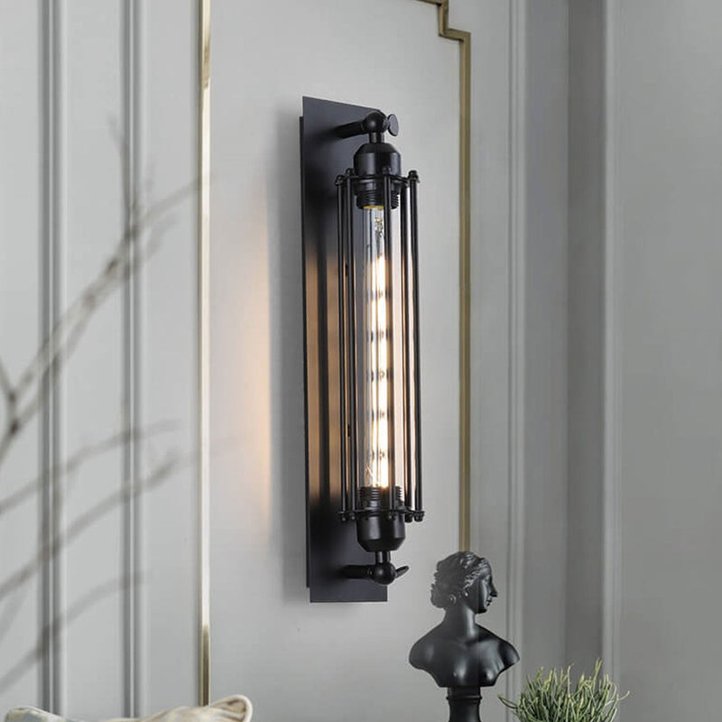 Industrial Vintage Flute Iron 1-Light Wall Sconce Lamp