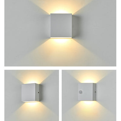 Applique Murale à Capteur de Corps LED Carrée Simple Moderne 