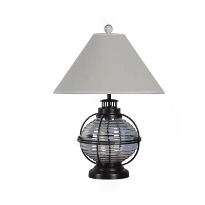 Vintage Iron Glass Horse Lamp Design Fabric 1 - Light Table Lamp