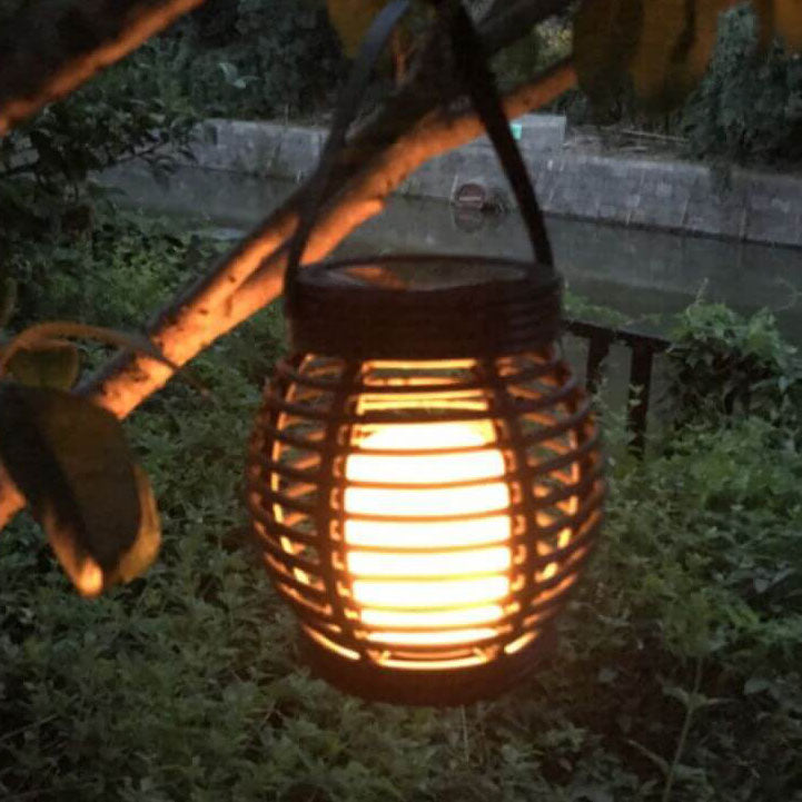ضوء زينة حديقة مقاوم للماء LED قفص اللهب الشمسي الخارجي 