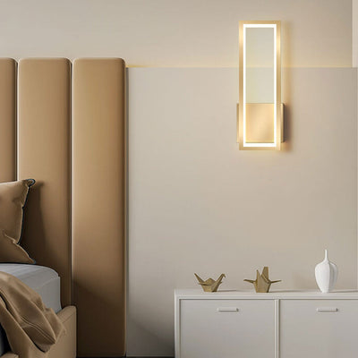 Creative Light Luxury Rectangular Hollow Ring Design LED Wall Sconce Lamp